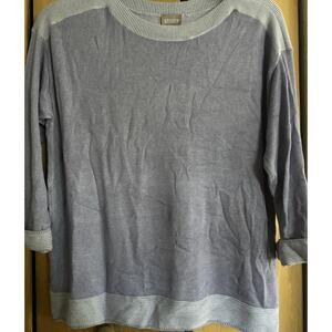 Chico’s Women’s Three-Quarter Sleeve Knit Sweater Size 1 Lavender Rayon/Poly